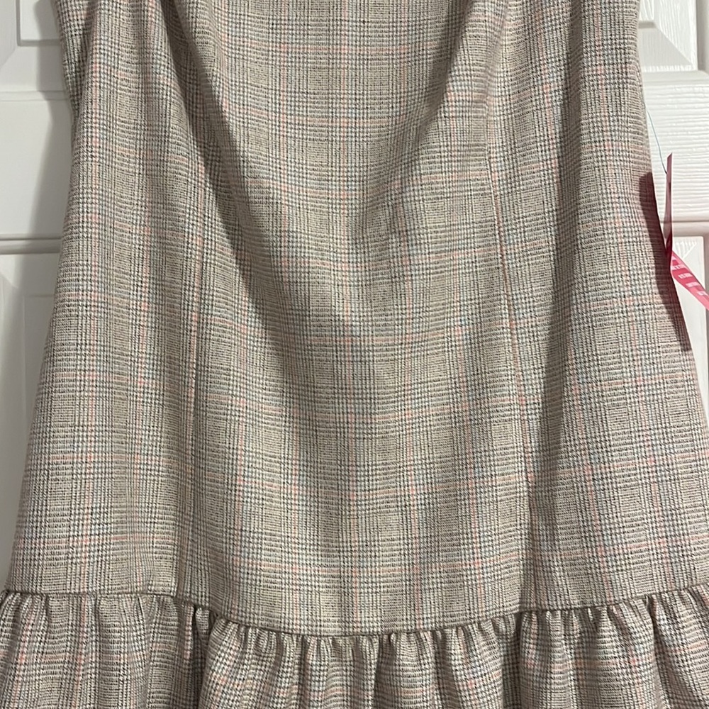 Gal Meets Glam Philippa Plaid Sleeveless Dress with Bow - Picture 4 of 11